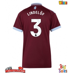 Aston Villa Victor Lindelof #3 Replica Home Stadium Shirt for Women 2026-27 Short Sleeve